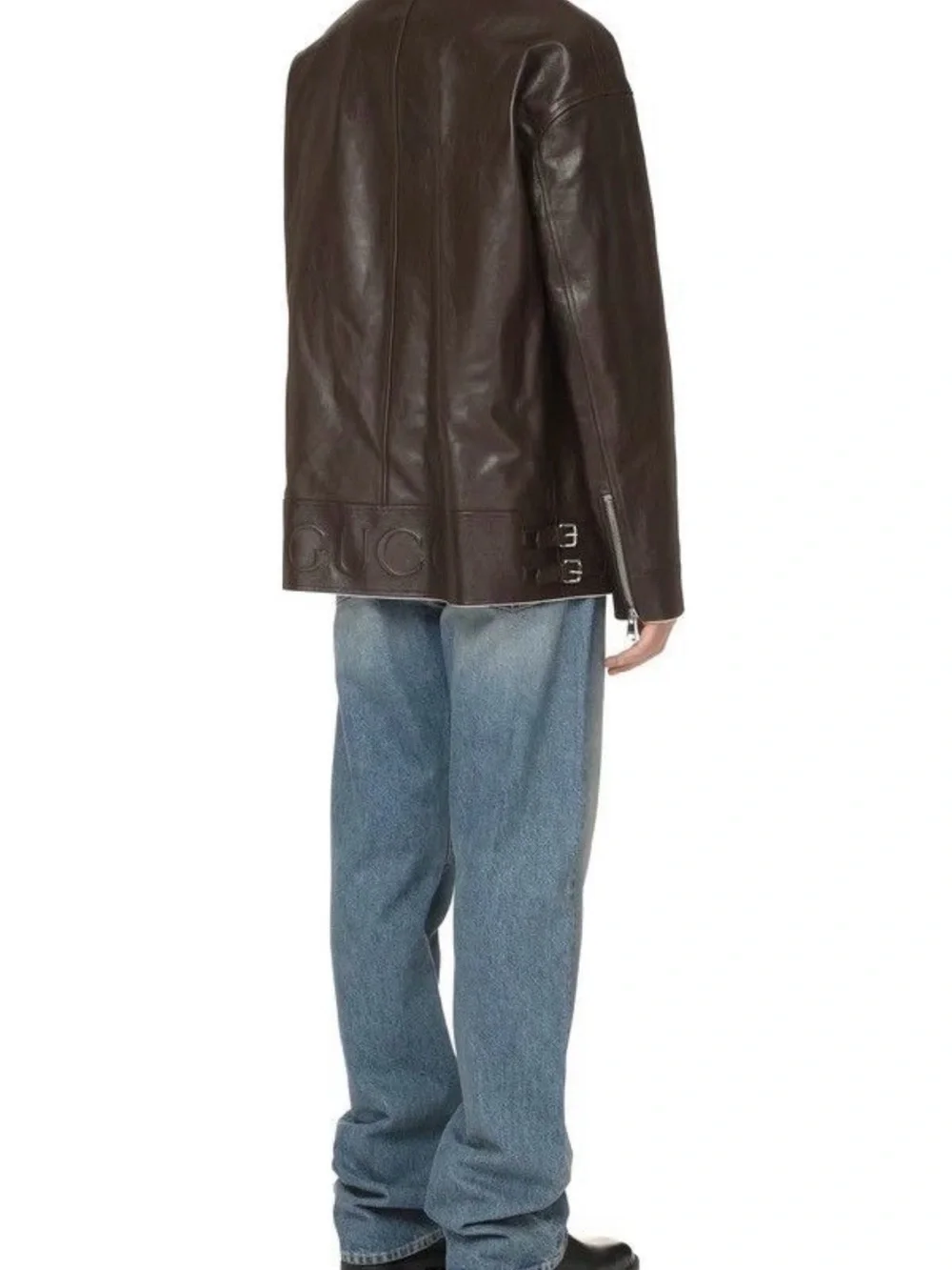 Gucci leather bomber